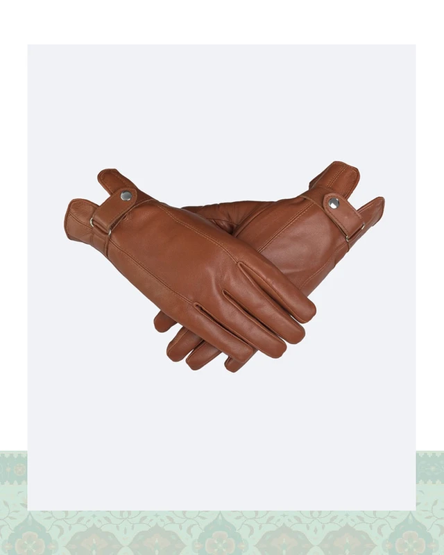 دستکش چرم مردانه مدل 43000189 - مشکی / M
