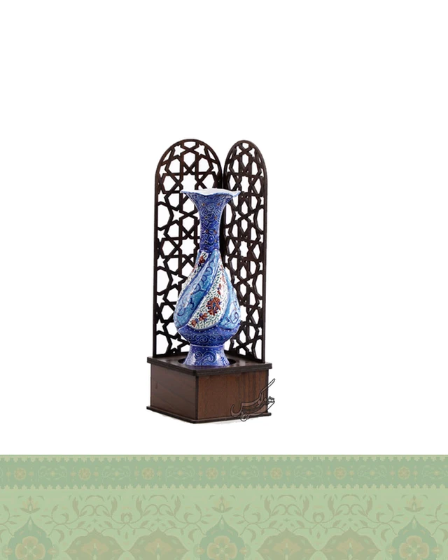 تندیس گلدان 16 مینا کاری طرح معراج