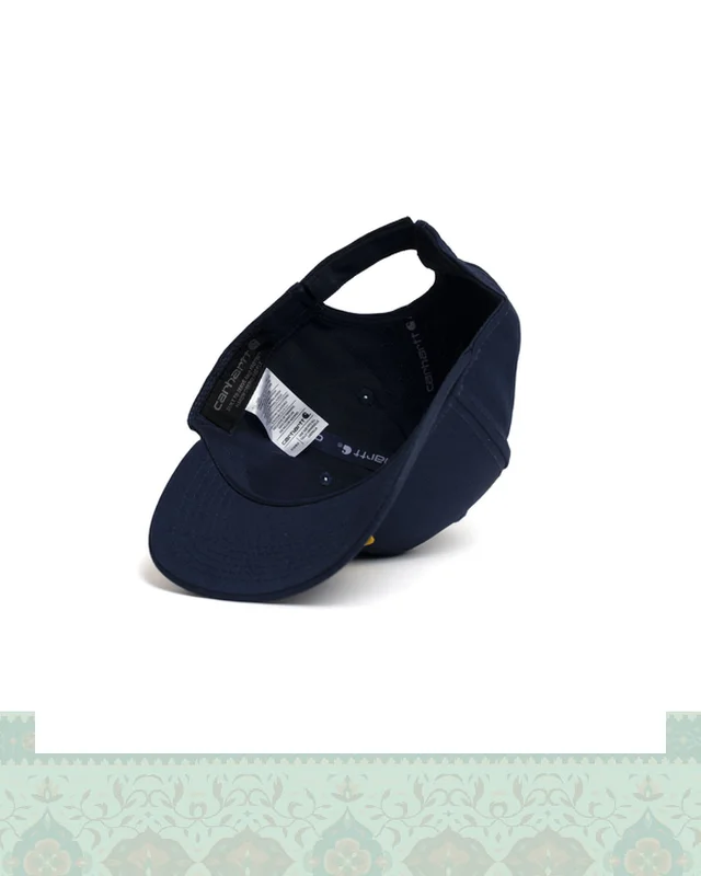 عکس کلاه بیسبالی کتان گلدوزی مینیمال carhartt
