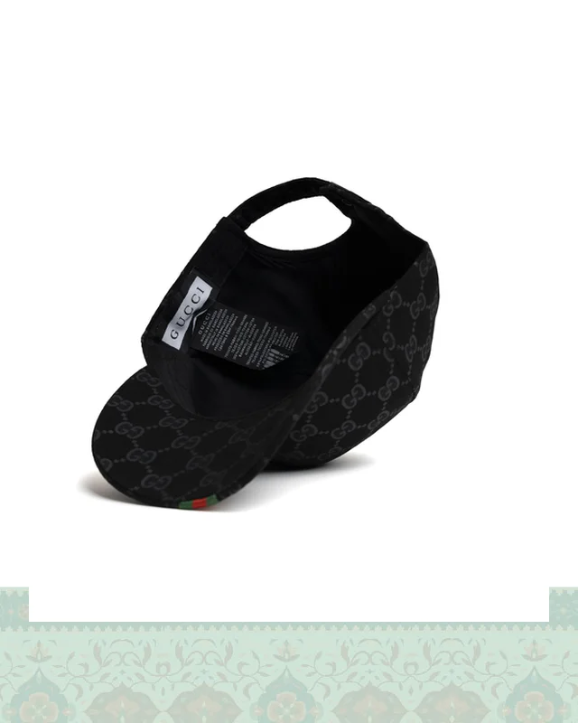عکس کلاه بیسبالی کتان طرح gucci نقاب خط دار