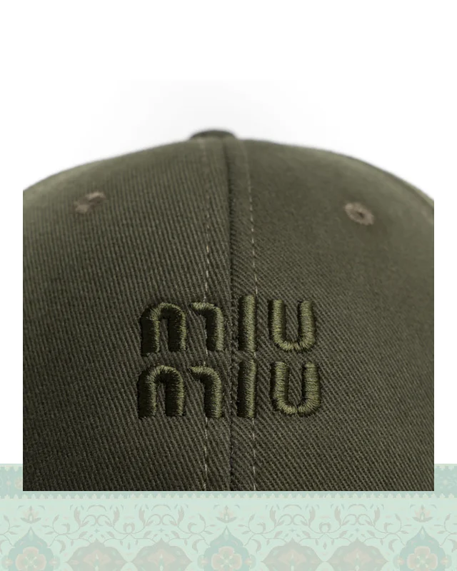کلاه كتان بيسبالي B500 گلدوزي miumiu  در دیارلند