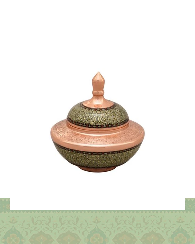 قندان مس و خاتم - سلجوقی