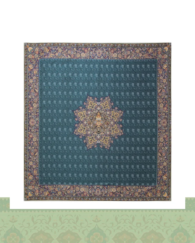 ارسال و فروش ترمه ابریشم 1*1 طرح گلفرنگ کلاسیک در خارج از کشور