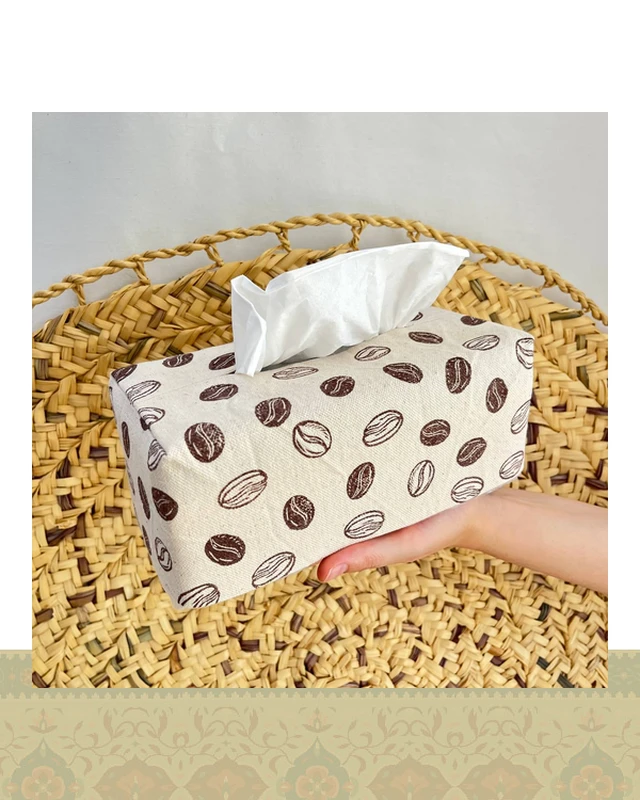 جای دستمال کاغذی طرح قهوه