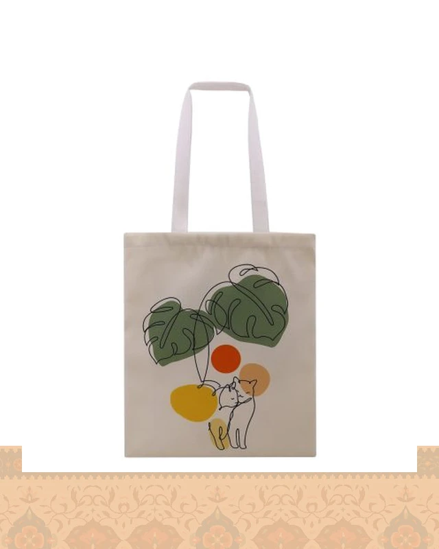 ساک پارچه‌ای طرح عشق گربه‌ای
