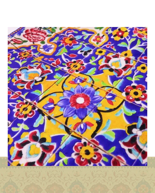 کاور کوسن طرح کاشی زمینه آبی در دیارلند