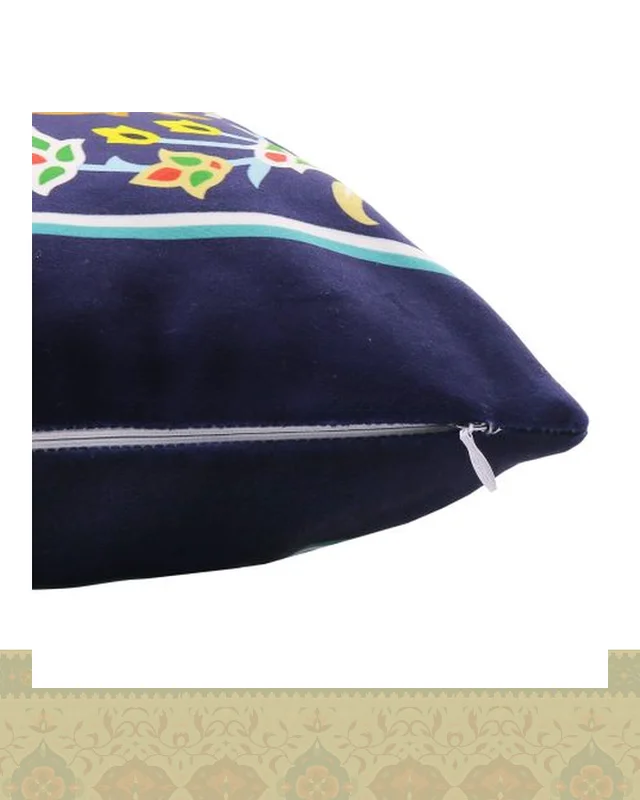 ارسال و فروش کاور کوسن طرح نقوش سنتی زمینه سرمه‌ای کد c130 در خارج از کشور