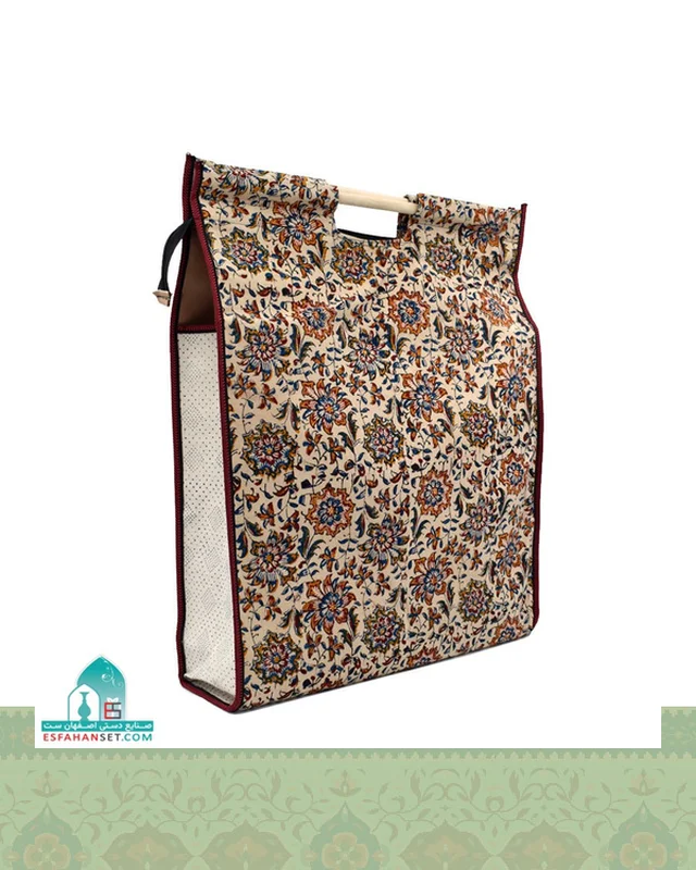 ساک هدیه قلمکار مدل دسته چوبی اندازه 50×60 سانتیمتر در دیارلند
