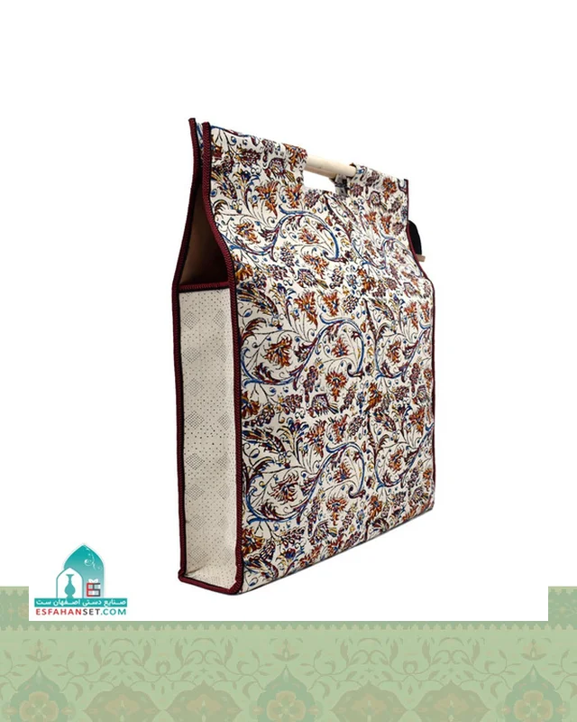 ارسال و فروش ساک هدیه قلمکار مدل دسته چوبی اندازه 50×60 سانتیمتر در خارج از کشور