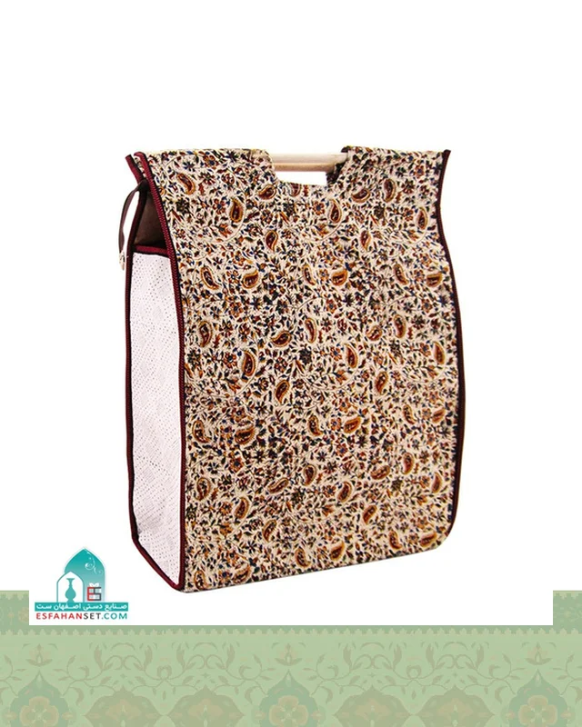 ساک هدیه قلمکار مدل دسته چوبی اندازه 50×60 سانتیمتر در دیارلند