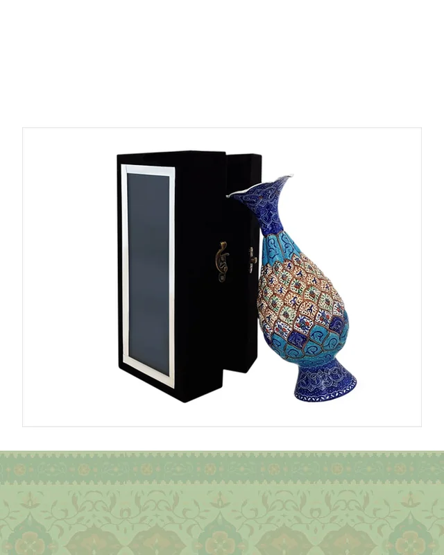گلدان ۲۰ سانتی میناکاری باکس مخمل در دیارلند