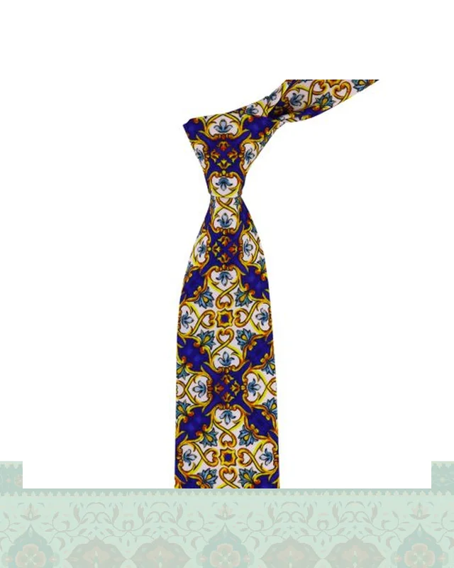 ارسال و فروش کراوات مردانه طرح کاشی کاری در خارج از کشور