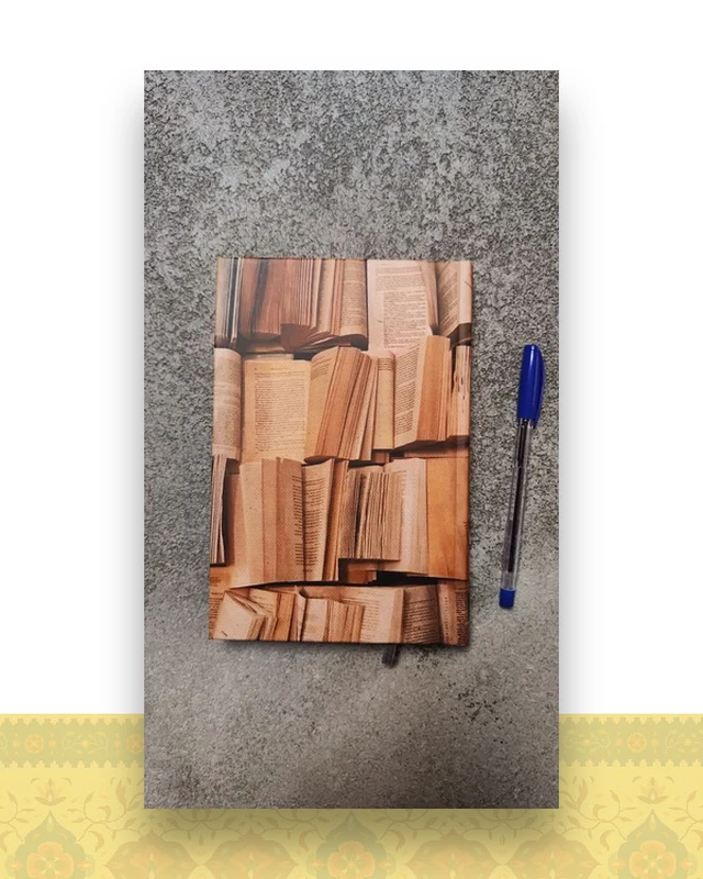 دفتر رقعی دوختی طراحی طرح کتابخانه کد ۰۴