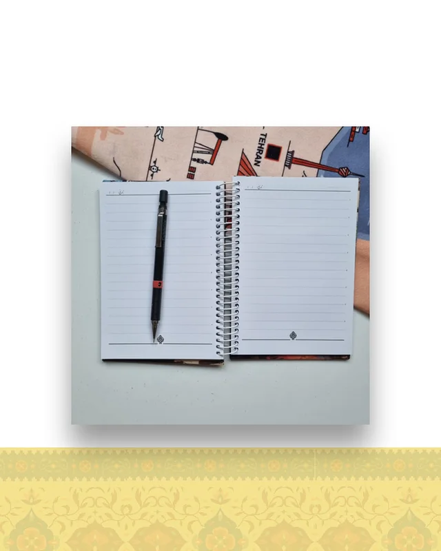 دفتر پالتویی سیمی طرح قفسه کتاب کد ۰۵۳  در دیارلند