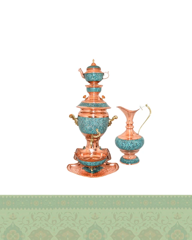 سرویس سماور فیروزه کوبی