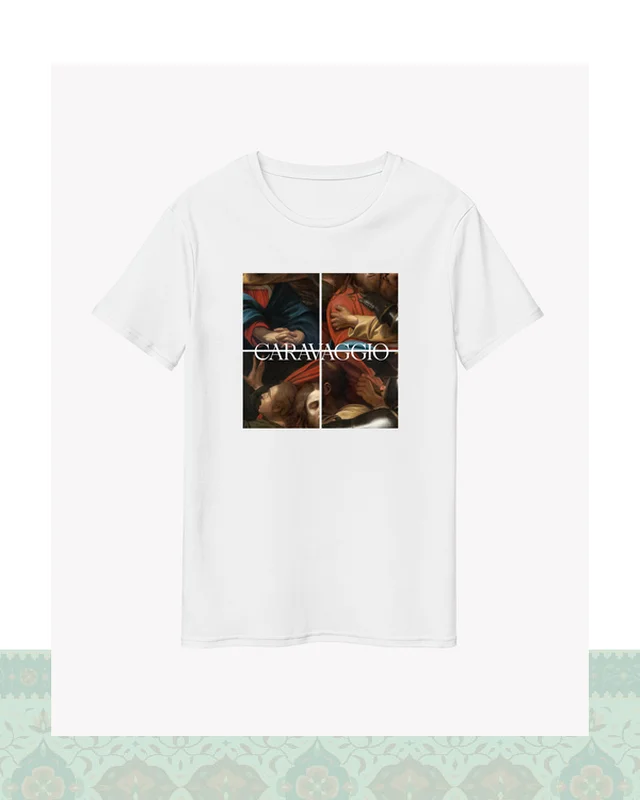 تیشرت کاراواجو Caravaggio – The Taking of Christ - سفید-Oversized در دیارلند