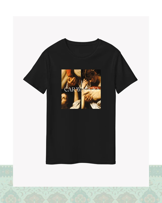 تیشرت کاراواجو Caravaggio – The Entombment of Christ - مشکی-Basic - S