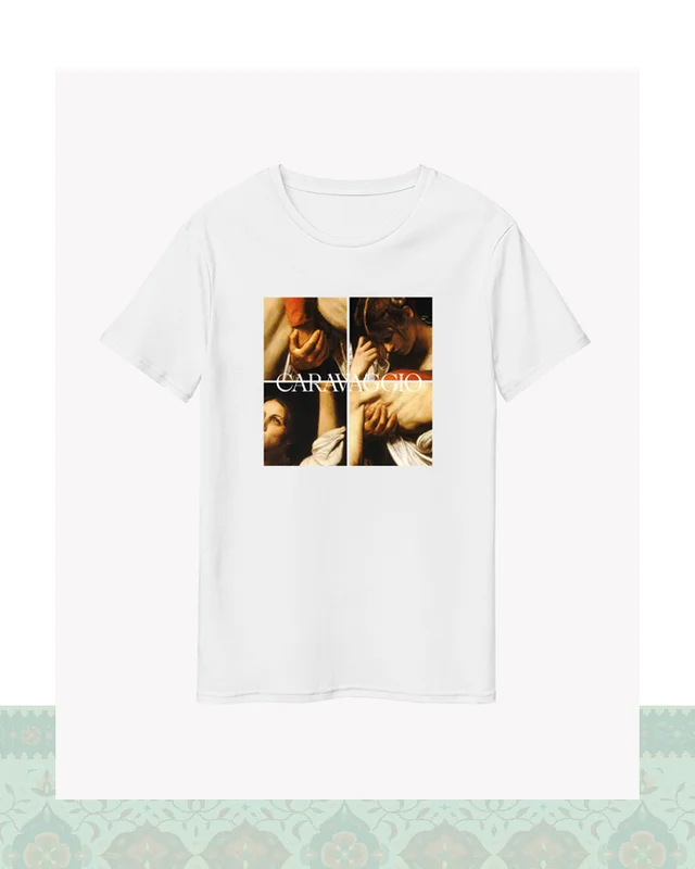 تیشرت کاراواجو Caravaggio – The Entombment of Christ - سفید-Oversized در دیارلند
