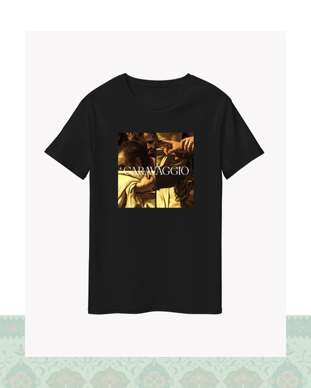 تیشرت کاراواجو Caravaggio – The Incredulity of Saint Thomas - سفید-Oversized - S
