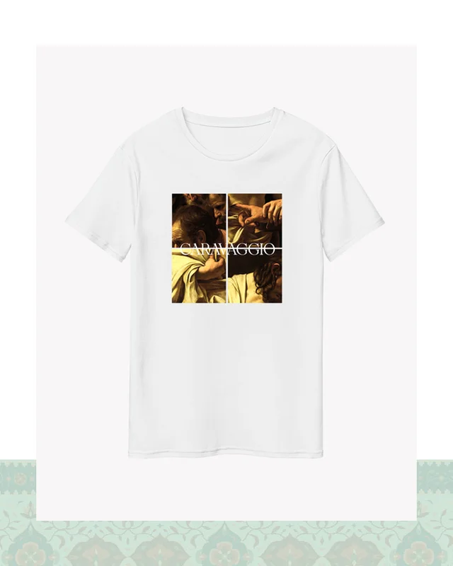 تیشرت کاراواجو Caravaggio – The Incredulity of Saint Thomas - مشکی-Oversized در دیارلند