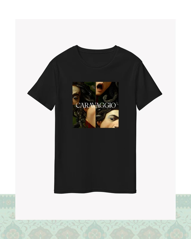 تیشرت کاراواجو Caravaggio – Medusa - مشکی-Oversized - S