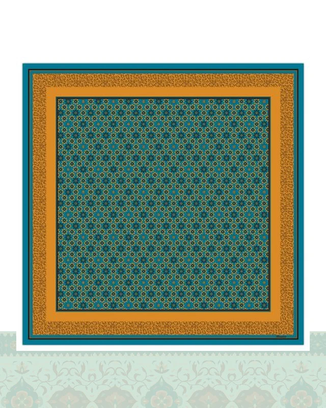 دستمال سر و گردن طرح وینتیج - 50x50 سانتیمترمربع