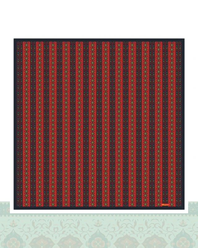 دستمال سر و گردن طرح گلیم - 50x50 سانتیمترمربع