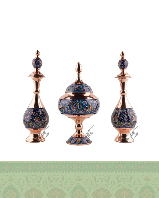 ست شکلات خوری و تنگ مس و پرداز