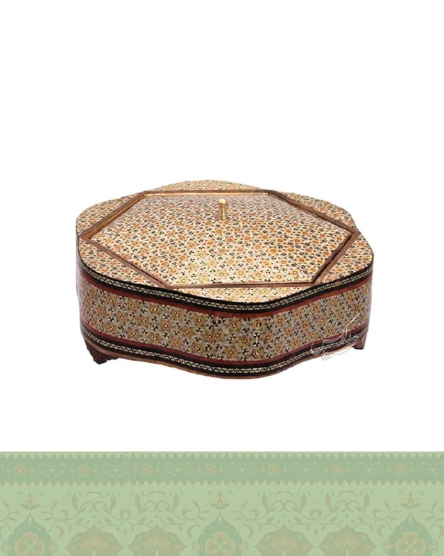 شکلات خوری خاتم کاری شش قل