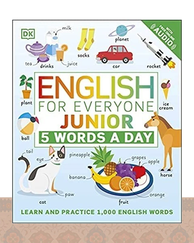کتاب انگلیش فور اوری وان جونیور English for Everyone Junior 5 words a day (چاپ رنگی)