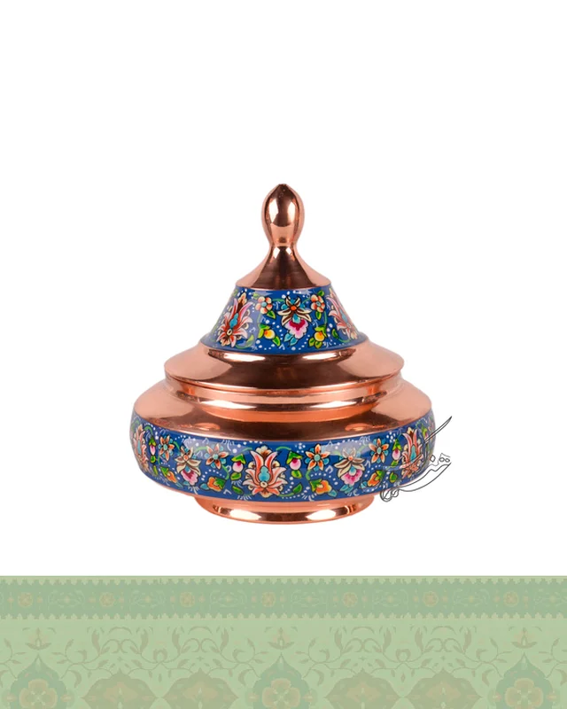 ست بشقاب پرنده و گلدان مس و پرداز در دیارلند