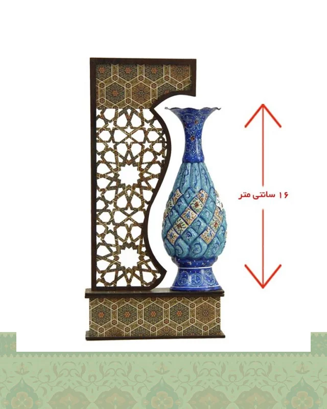 تندیس گلدان مینا کاری 16 و 20 سانتی  در دیارلند